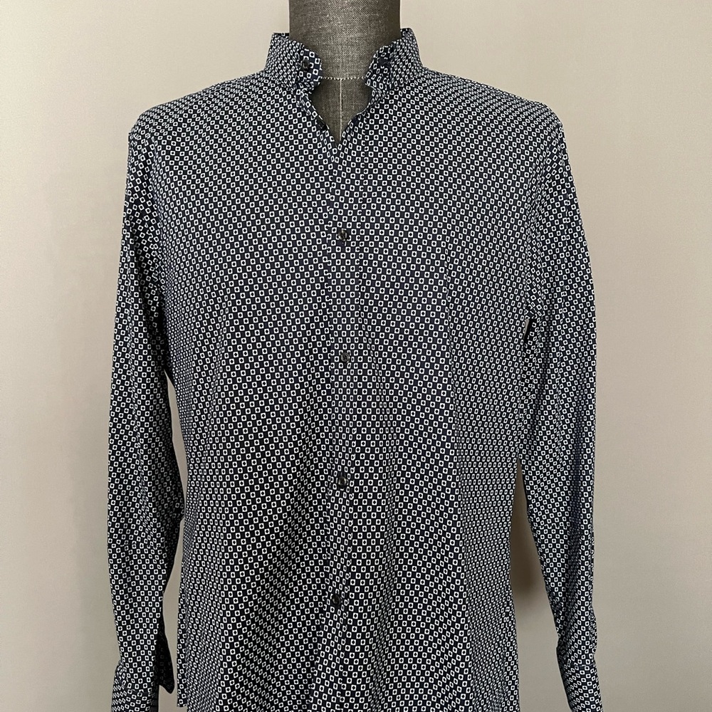 Scotch & Soda Men's casual blue button down shirt slim fit